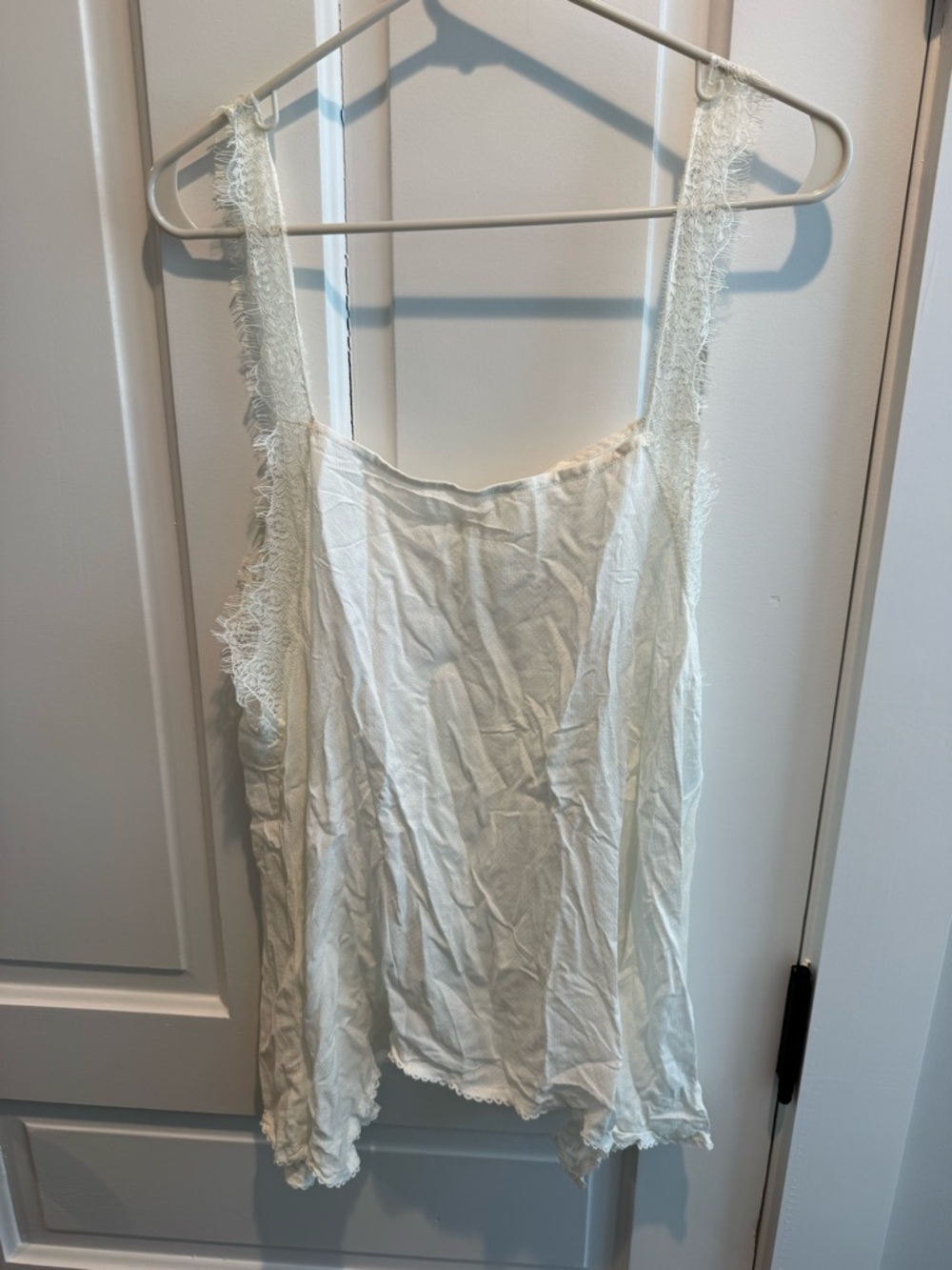 Free People White Textured Tank